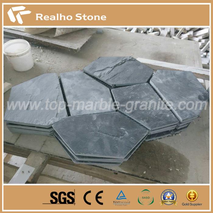 Black Slate Irregular Net Paste Stone Paving.jpg