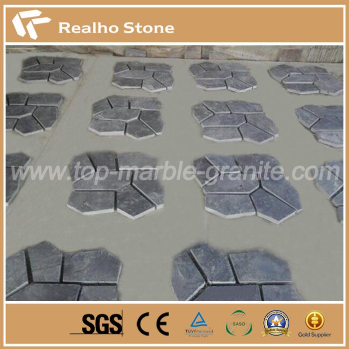 Black Slate Crazy Paving Tiles