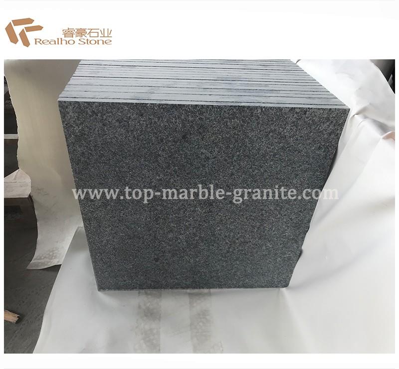 Angola Black Granite Flamed& Brushed Tiles