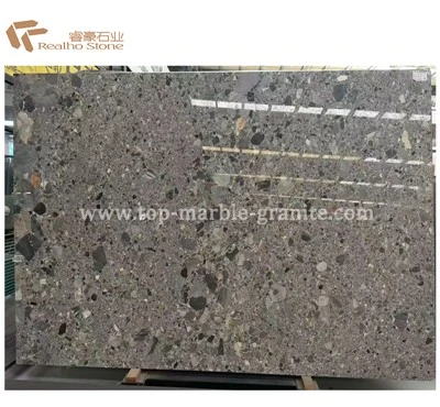 Ceppon harmaa marmorilaatta, kuten Terrazzo Stone -toimittaja