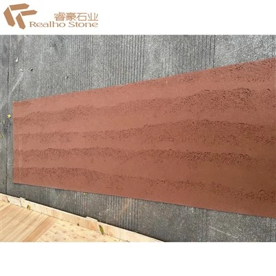 Suosittu rammed Earth Red Stone Veneer Flexible Stone Skin Sheet